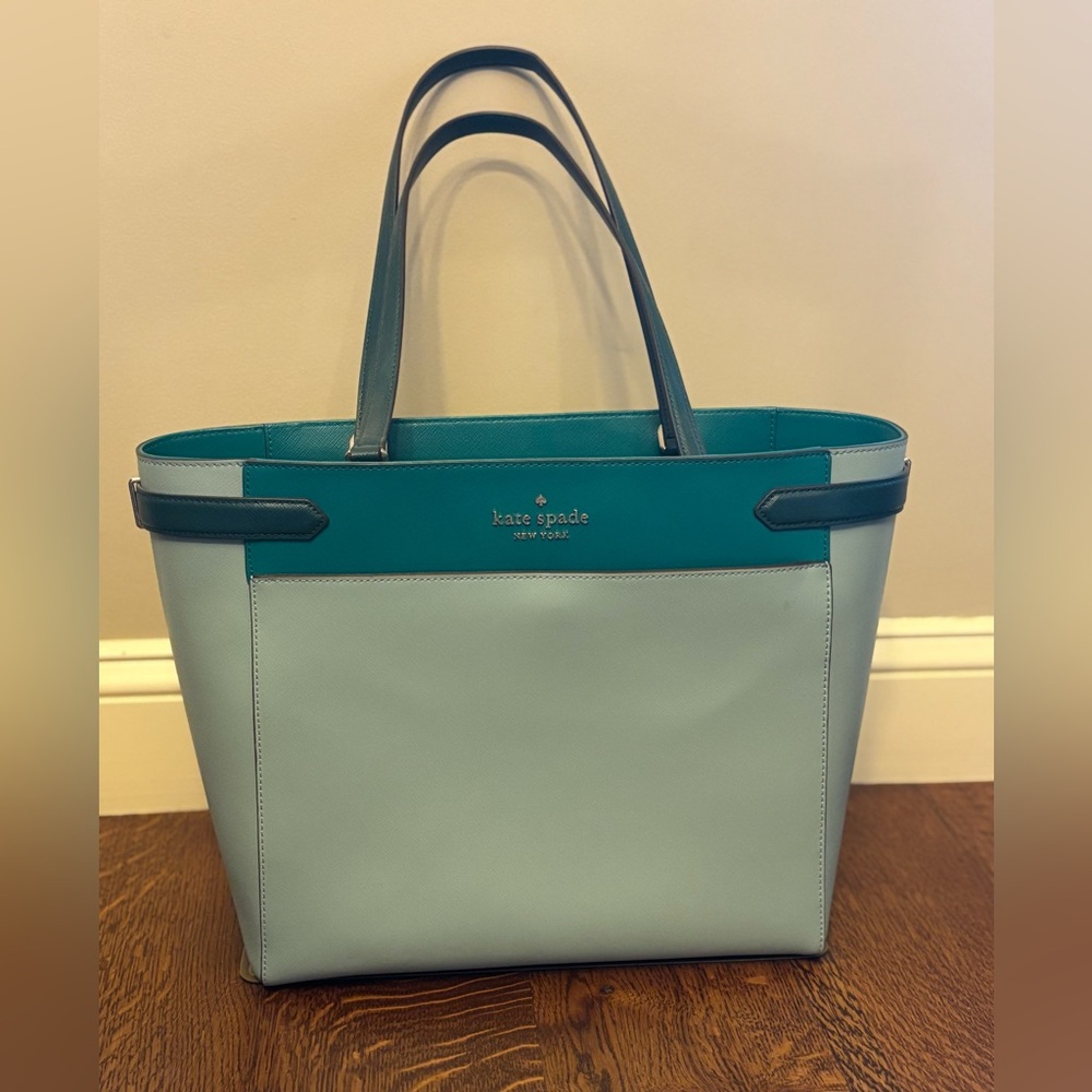 Kate Spade Teal and Light Blue Tote